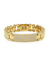 ANTHONY JACOBS MEN'S 18K GOLDPLATED STAINLESS STEEL CUBIC ZIRCONIA BRACELET