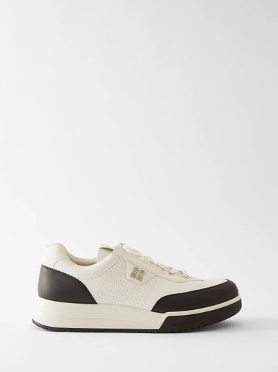 Givenchy G4 4g Leather Trainers In White Black