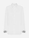 Jw Anderson White Chain-embellished Cotton-poplin Shirt