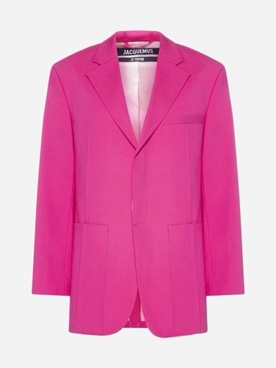 Jacquemus La Veste D`homme Blazer In Wool In Pink