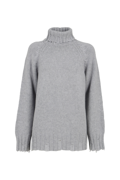 Malo Womens Grey Cashmere Sweater