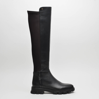 Michael Kors Knee-high Leather Boots In Black