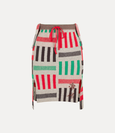 Vivienne Westwood Rug Skirt In Multi Red | ModeSens