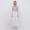 Jonathan Simkhai Cambria Off-the-shoulder Alpaca-blend Top In Wisteria