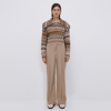 Simkhai Audree Fair Isle Pullover In Nutmeg Multi