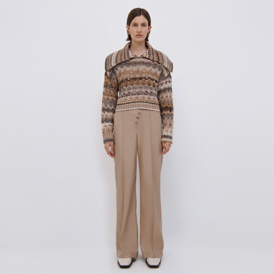 Simkhai Audree Fair Isle Pullover In Maize Multi