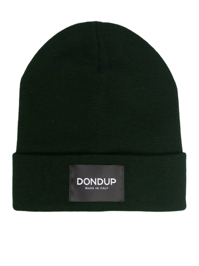 Dondup Logo Patch Beanie In Multicolour