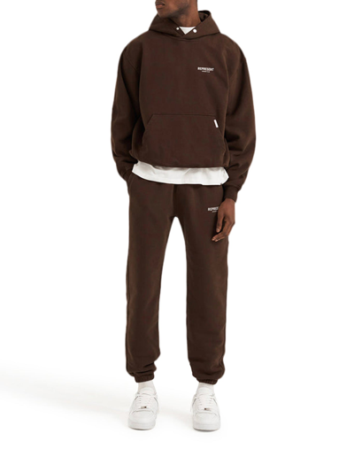 Represent Owners Club Oversize Cotton Sweatpants In Vintage Brown