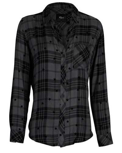 Rails Hunter Flannel Button-down Shirt In Iron Black