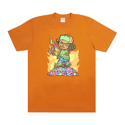 Pre-owned Supreme Molotov Kid Tee 'rust' In Orange