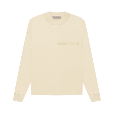 Pre-owned Essentials Fear Of God  Long-sleeve Tee 'eggshell' In White