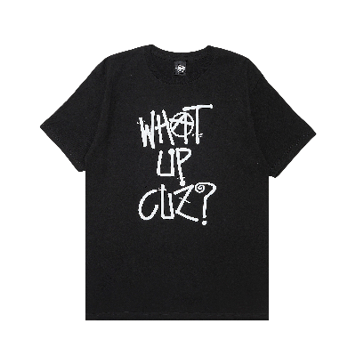 Pre-owned Stussy What Up Cuz? Tee 'black'