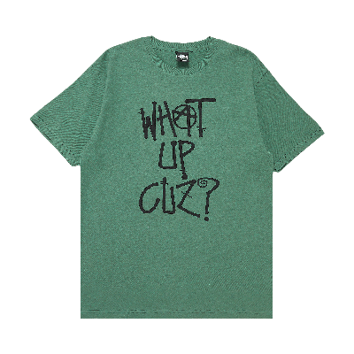 Pre-owned Stussy What Up Cuz? Tee 'dark Green'