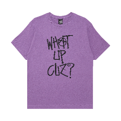 Pre-owned Stussy What Up Cuz? Tee 'purple'