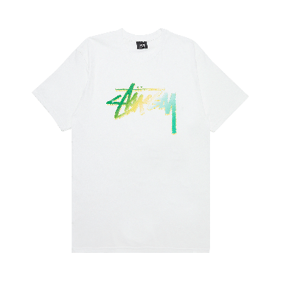 Pre-owned Stussy Chrome Stock Tee 'white'
