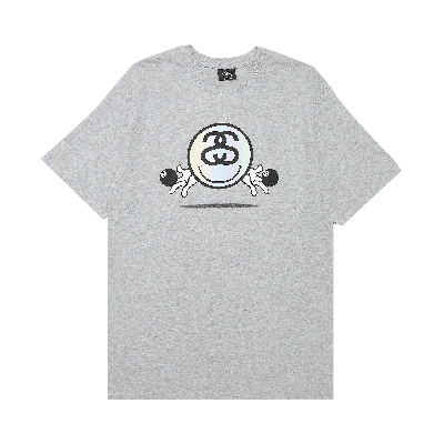 Pre-owned Stussy Smiley Link Tee 'grey Heather'