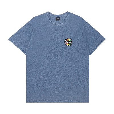 Pre-owned Stussy Reggae Dot Pigment Dyed Tee 'navy' In Blue