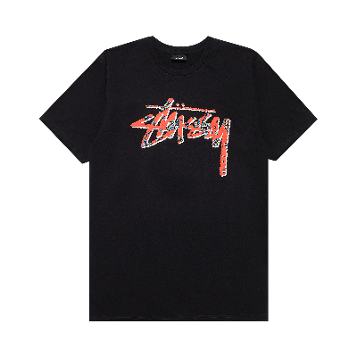 Pre-owned Stussy Paisley Stock Tee 'black'