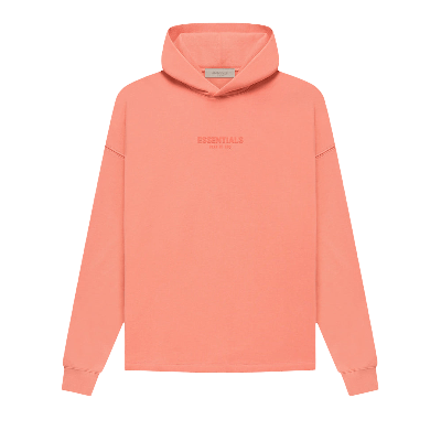 Pre-owned Essentials Fear Of God  Relaxed Hoodie 'coral' In Orange
