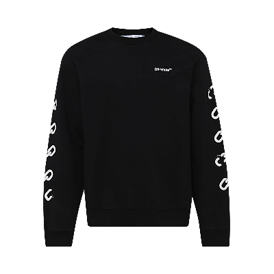 Pre-owned Off-white Chain Linked Arrow Printed Sweatshirt 'black/white'