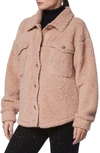 Marc New York Textured Fleece Shirt Jacket In Brown
