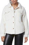 Marc New York Textured Fleece Shirt Jacket In Cream