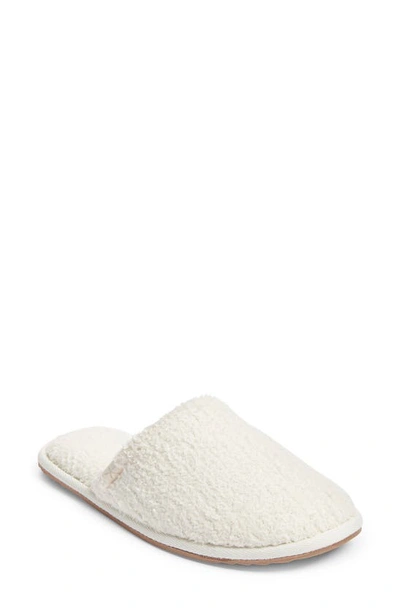 Barefoot Dreams Cozychic Ribbed Slippers In Cream
