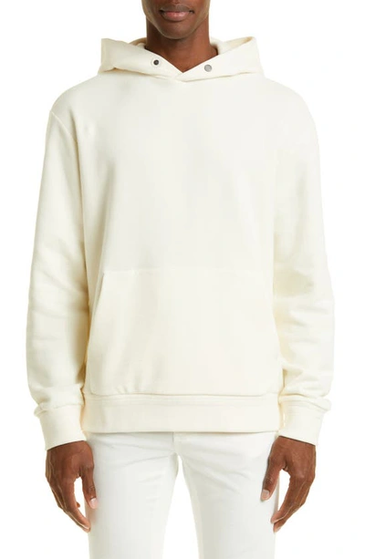 Zegna Oversize Cotton & Cashmere Hoodie In Ivory