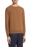 Zegna Oasi Cashmere Sweater In Foliage Foncé Chiné