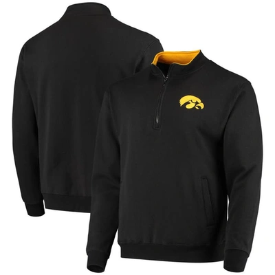 Colosseum Men's Black Iowa Hawkeyes Tortugas Logo Quarter-zip Jacket