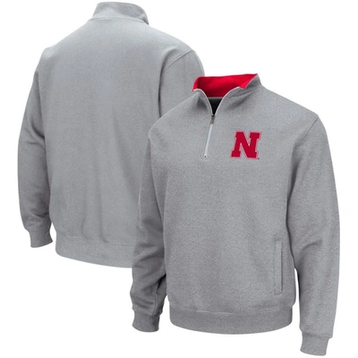 Colosseum Men's Heather Gray Nebraska Huskers Tortugas Team Logo Quarter-zip Jacket