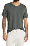 Threads 4 Thought Slim Fit V-neck T-shirt In Dirty Evergreen