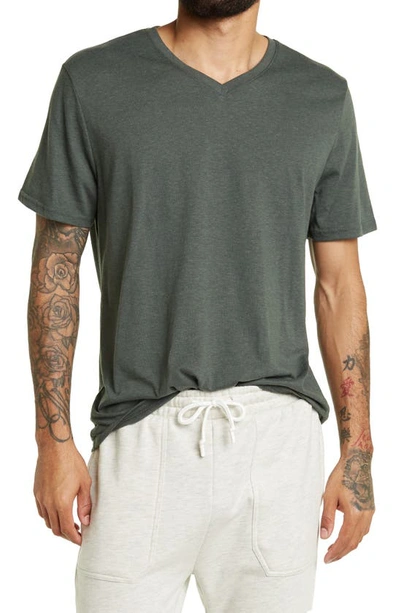 Threads 4 Thought Slim Fit V-neck T-shirt In Dirty Evergreen