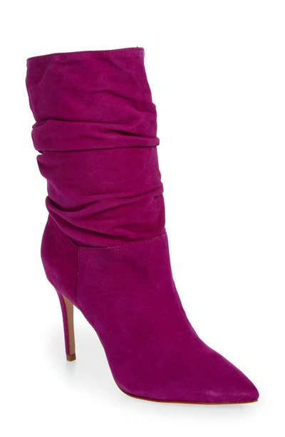 Schutz Ashlee Slouch Pointed Toe Boot In Bright Violet