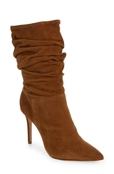 Schutz Ashlee Slouch Pointed Toe Boot In Bear