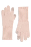 Nordstrom Recycled Cashmere Gloves In Pink Chintz