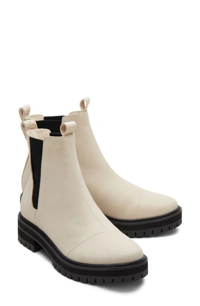 Toms Dakota Womens Leather Pull On Chelsea Boots In Neturals
