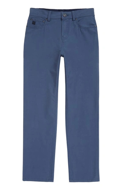 Vineyard Vines Kids' Cotton Blend Canvas Pants In Faded Indigo