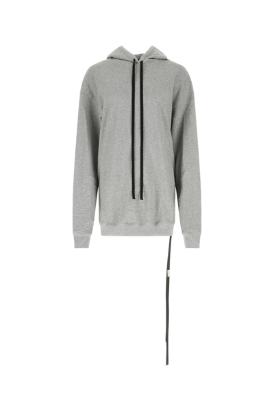 Ann Demeulemeester Grey Cotton Oversize Olivia Sweatshirt Grey  Donna Xs In Gray