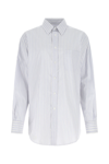 Maison Margiela Embroidered Poplin Oversize Shirt In White