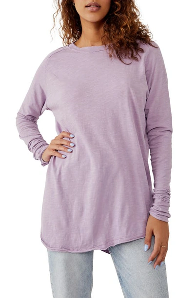 Free People We The Free Arden Extra Long Cotton Top In Purple