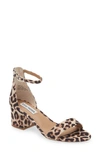 Steve Madden Irenee Ankle Strap Sandal In Leo Velvet