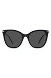 Carolina Herrera 56mm Cat Eye Sunglasses In Black