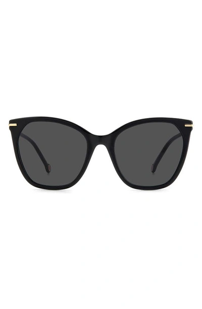 Carolina Herrera 56mm Cat Eye Sunglasses In Black