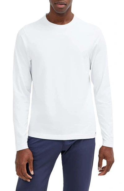 Rhone Element Long Sleeve Organic Cotton Blend T-shirt In White