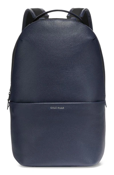 Cole Haan Triboro Leather Backpack In Navy Blazer