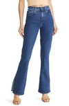 Le Jean Stella High-rise Stretch Flared Jeans In Hawk