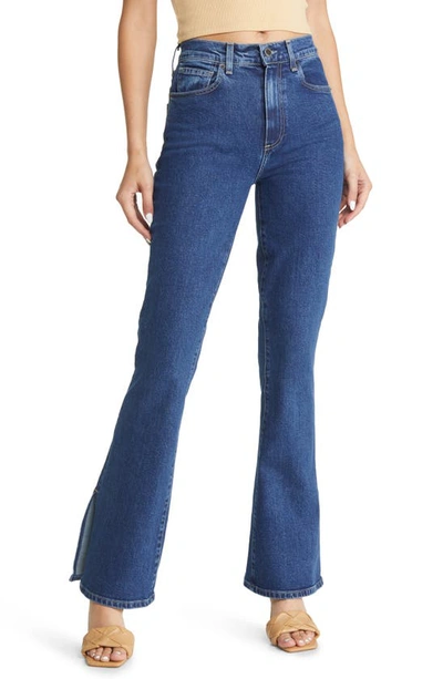 Le Jean Stella High-rise Stretch Flared Jeans In Dark Knight