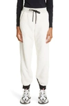 Moncler Textured Tapered-leg Track Pants In White