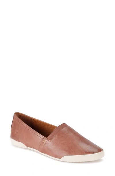 Frye Melanie Leather Slip-on Sneakers In Lilac - Oyster
